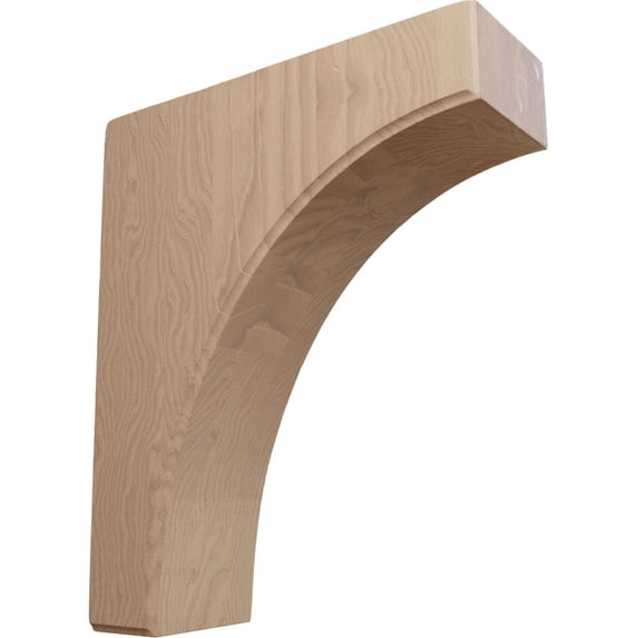 Ekena Millwork 3 1/2"W x 10"D x 12"H Clarksville Bracket, Mahogany (4-Pack)