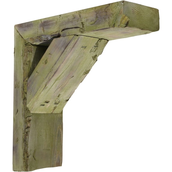 Ekena Millwork 3 1/2"W x 10"D x 12"H Vintage Farmhouse Bracket, Barnwood Decor Collection, Restoration Green