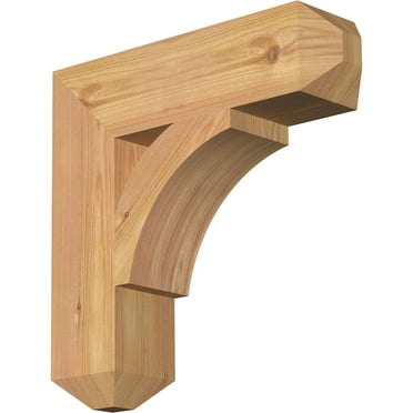 Ekena Millwork 3 1/2"W x 14"D x 14"H Thorton Craftsman Smooth Bracket, Western Red Cedar