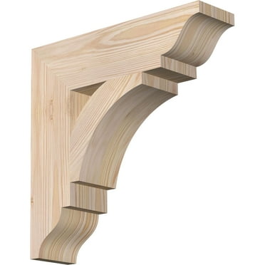 Ekena Millwork 3 1/2"W x 14"D x 14"H Thorton Traditional Smooth Bracket, Douglas Fir