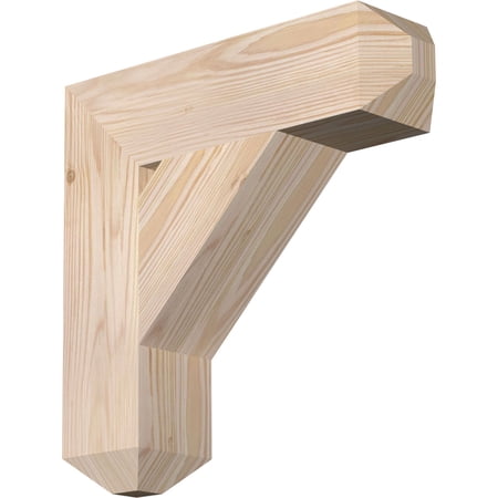 Ekena Millwork 3 1/2"W x 14"D x 14"H Traditional Craftsman Smooth Bracket, Douglas Fir