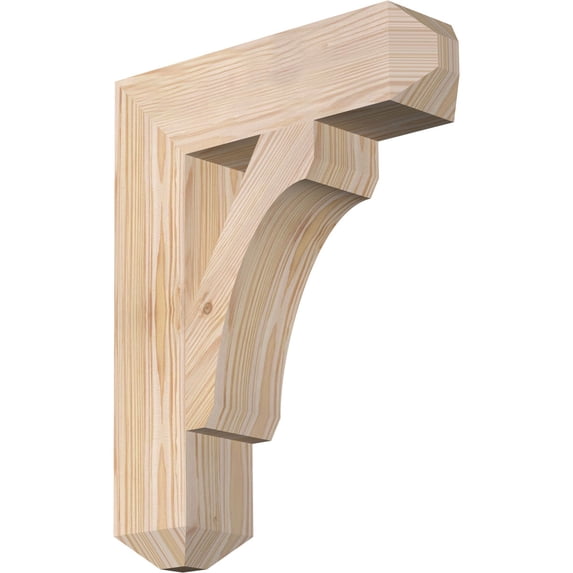 Ekena Millwork 3 1/2"W x 14"D x 18"H Legacy Craftsman Smooth Bracket, Douglas Fir