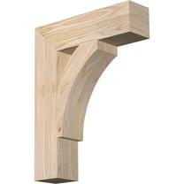 Ekena Millwork 3 1/2"W x 14"D x 18"H Thorton Block Smooth Bracket, Douglas Fir
