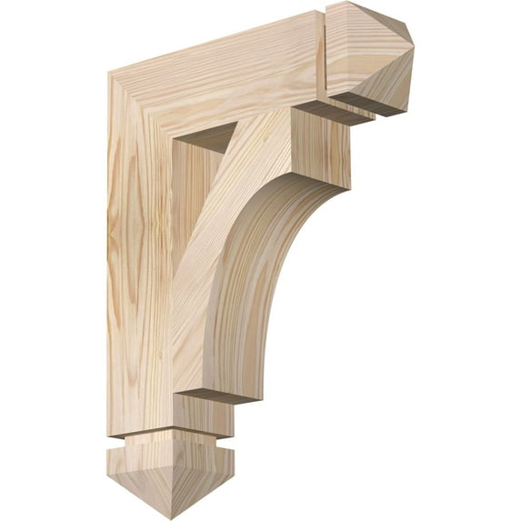 Ekena Millwork 3 1/2"W x 14"D x 18"H Westlake Arts & Crafts Smooth Bracket, Douglas Fir