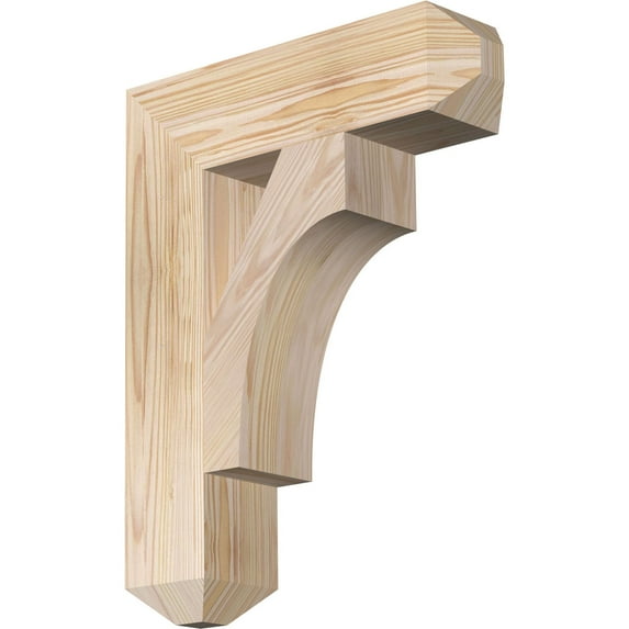 Ekena Millwork 3 1/2"W x 14"D x 18"H Westlake Craftsman Smooth Bracket, Douglas Fir