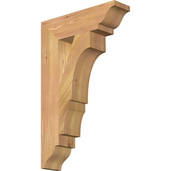 Ekena Millwork 3 1/2"W x 14"D x 22"H Balboa Traditional Smooth Bracket, Western Red Cedar