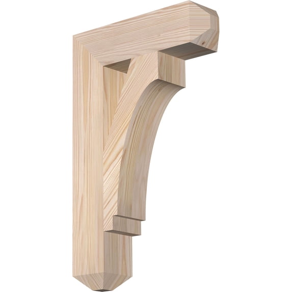 Ekena Millwork 3 1/2"W x 14"D x 22"H Imperial Craftsman Smooth Bracket, Douglas Fir