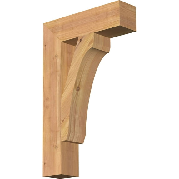 Ekena Millwork 3 1/2"W x 14"D x 22"H Legacy Block Smooth Bracket, Western Red Cedar