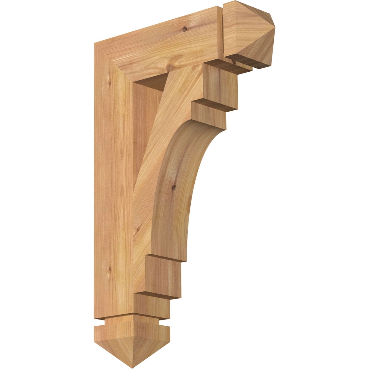 Ekena Millwork 3.5" X 0.75" X 6" Mini Jefferson Wood Corbel – Maple, Supports 150 Lbs