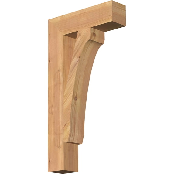 Ekena Millwork 3 1/2"W x 14"D x 26"H Legacy Block Smooth Bracket, Western Red Cedar