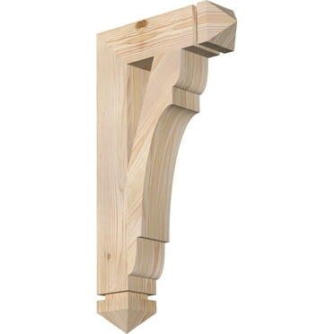 Ekena Millwork 3 1/2"W x 14"D x 26"H Olympic Arts & Crafts Smooth Bracket, Douglas Fir