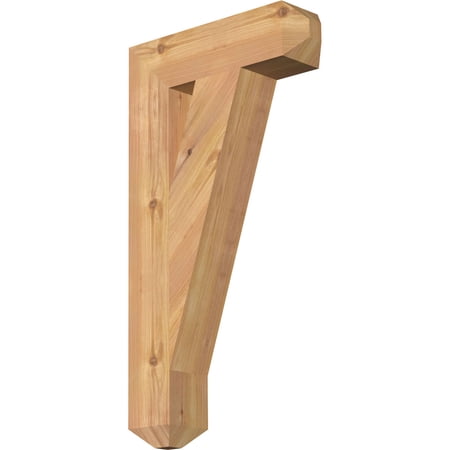 Ekena Millwork 3 1/2"W x 14"D x 26"H Traditional Craftsman Smooth Bracket, Western Red Cedar