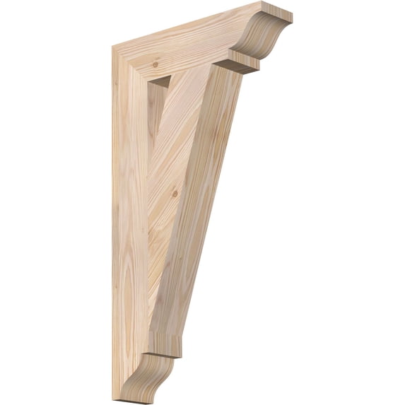Ekena Millwork 3 1/2"W x 14"D x 26"H Traditional Traditional Smooth Bracket, Douglas Fir