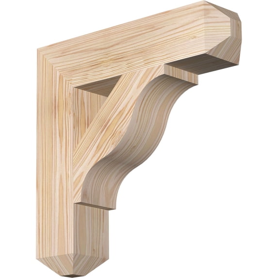 Ekena Millwork 3 1/2"W x 16"D x 16"H Funston Craftsman Smooth Bracket, Douglas Fir