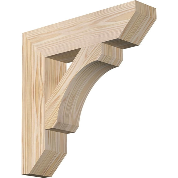 Ekena Millwork 3 1/2"W x 16"D x 16"H Legacy Slat Smooth Bracket, Douglas Fir