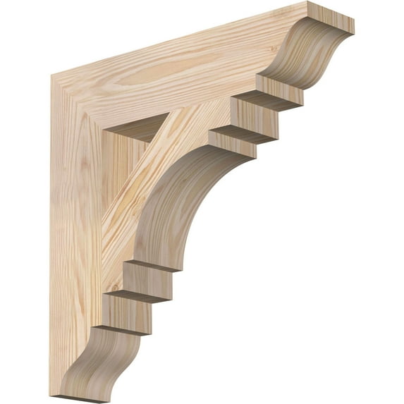 Ekena Millwork 3 1/2"W x 16"D x 16"H Merced Traditional Smooth Bracket, Douglas Fir