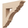 thumbnail image 1 of Ekena Millwork 3 1/2"W x 16"D x 16"H Olympic Traditional Rough Cedar Woodgrain TimberThane Bracket, Primed Tan, 1 of 7