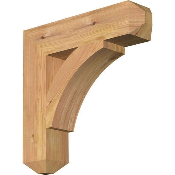 Ekena Millwork 3 1/2"W x 16"D x 16"H Thorton Craftsman Smooth Bracket, Western Red Cedar