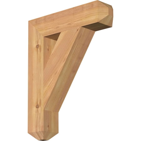 Ekena Millwork 3 1/2"W x 16"D x 20"H Traditional Craftsman Smooth Bracket, Western Red Cedar