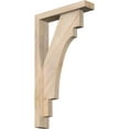 thumbnail image 1 of Ekena Millwork 3 1/2"W x 16"D x 28"H Merced Block Smooth Bracket w/ Offset Brace, Douglas Fir, 1 of 25