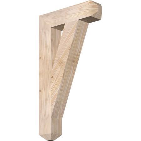 Ekena Millwork 3 1/2"W x 16"D x 28"H Traditional Craftsman Smooth Bracket, Douglas Fir