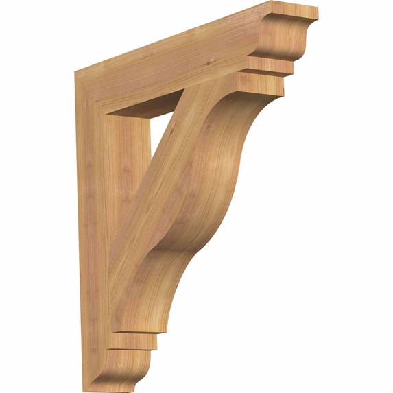 Ekena Millwork 3 1/2"W x 18"D x 18"H Funston Traditional Smooth Bracket, Western Red Cedar