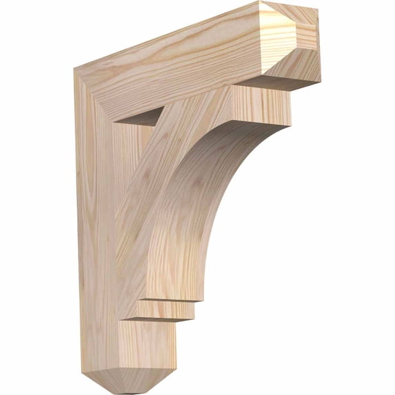 Ekena Millwork 3 1/2"W x 18"D x 18"H Imperial Craftsman Smooth Bracket, Douglas Fir
