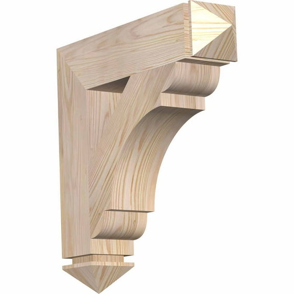 Ekena Millwork 3 1/2"W x 18"D x 18"H Olympic Arts & Crafts Smooth Bracket, Douglas Fir