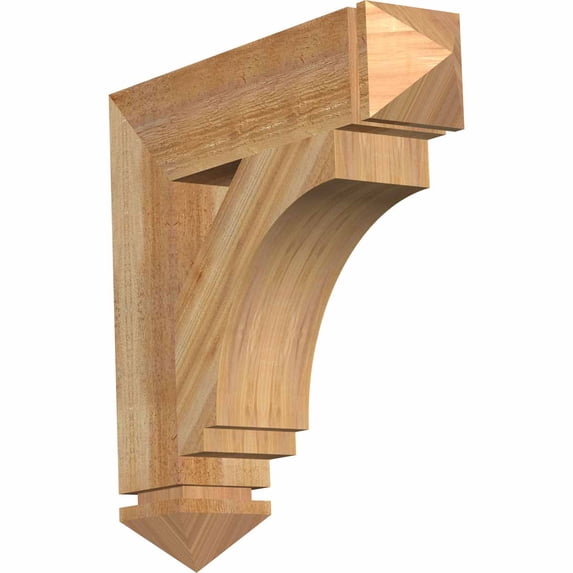 Ekena Millwork 3 1/2"W x 18"D x 18"H Olympic Traditional Smooth Bracket, Western Red Cedar