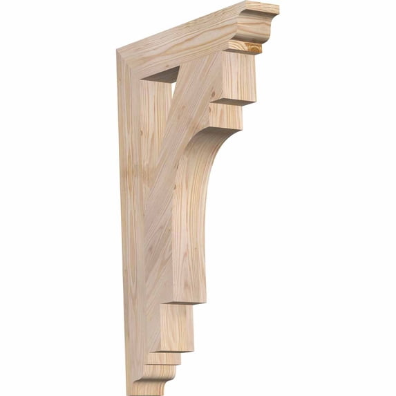 Ekena Millwork 3 1/2"W x 18"D x 18"H Thorton Craftsman Smooth Bracket, Douglas Fir