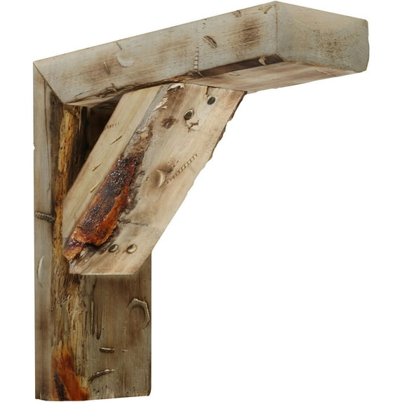 Ekena Millwork 3 1/2"W x 18"D x 18"H Vintage Farmhouse Bracket, Barnwood Decor Collection, Natural Barnwood