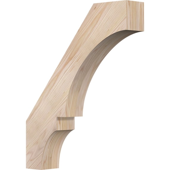 Ekena Millwork 3 1/2"W x 18"D x 22"H Balboa Smooth Knee Brace, Douglas Fir
