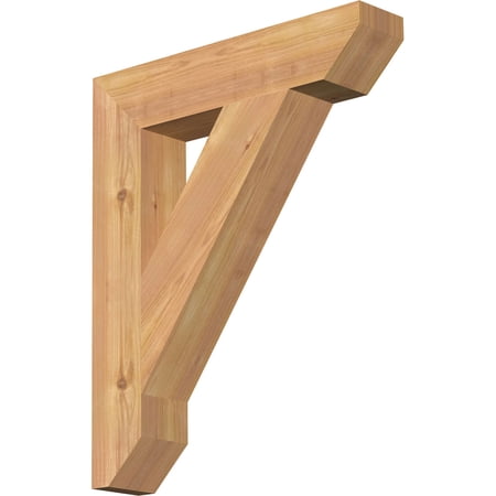 Ekena Millwork 3 1/2"W x 18"D x 22"H Traditional Slat Smooth Bracket, Western Red Cedar
