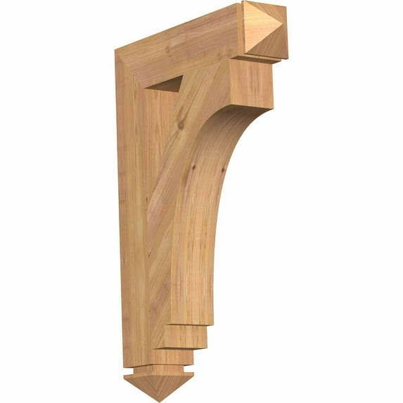 Ekena Millwork 3 1/2"W x 18"D x 26"H Imperial Arts & Crafts Smooth Bracket, Western Red Cedar