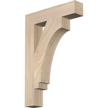 Ekena Millwork 3 1/2"W x 18"D x 26"H Imperial Block Smooth Bracket, Douglas Fir