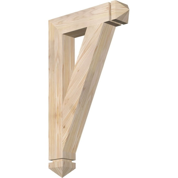 Ekena Millwork 3 1/2"W x 18"D x 30"H Traditional Arts & Crafts Smooth Bracket, Douglas Fir