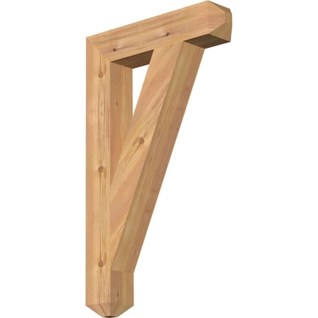 Ekena Millwork 3 1/2"W x 18"D x 30"H Traditional Craftsman Smooth Bracket, Western Red Cedar