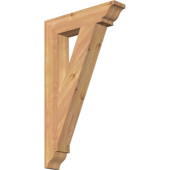 Ekena Millwork 3 1/2"W x 18"D x 30"H Traditional Traditional Smooth Bracket, Western Red Cedar