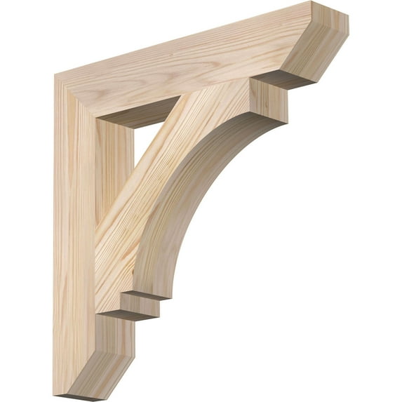 Ekena Millwork 3 1/2"W x 20"D x 20"H Imperial Slat Smooth Bracket, Douglas Fir