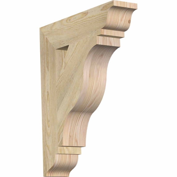 Ekena Millwork 3 1/2"W x 20"D x 20"H Olympic Traditional Smooth Bracket, Douglas Fir
