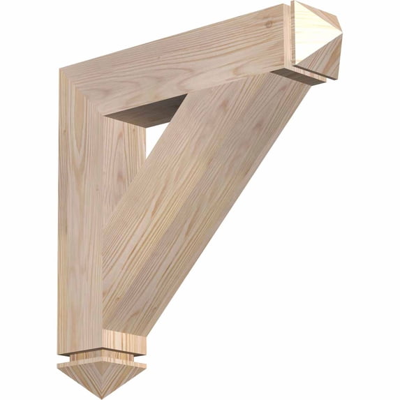 Ekena Millwork 3 1/2"W x 20"D x 20"H Traditional Traditional Smooth Bracket, Douglas Fir