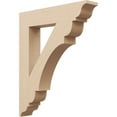 thumbnail image 1 of Ekena Millwork 3 1/2"W x 20"D x 24"H Olympic Traditional Rough Cedar Woodgrain TimberThane Bracket, Primed Tan, 1 of 6