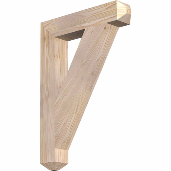 Ekena Millwork 3 1/2"W x 20"D x 24"H Thorton Craftsman Smooth Bracket, Western Red Cedar