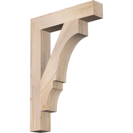 Ekena Millwork 3 1/2"W x 20"D x 28"H Balboa Block Smooth Bracket, Douglas Fir