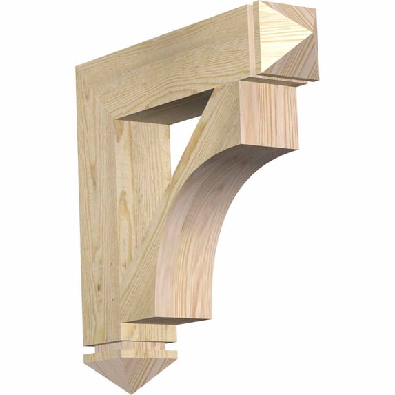 Ekena Millwork 3 1/2"W x 20"D x 28"H Thorton Craftsman Smooth Bracket, Western Red Cedar
