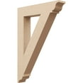 thumbnail image 1 of Ekena Millwork 3 1/2"W x 20"D x 28"H Traditional Traditional Rough Cedar Woodgrain TimberThane Bracket, Primed Tan, 1 of 6