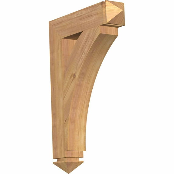 Ekena Millwork 3 1/2"W x 20"D x 28"H Traditional Traditional Smooth Bracket, Western Red Cedar