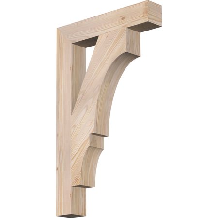 Ekena Millwork 3 1/2"W x 20"D x 32"H Balboa Block Smooth Bracket, Douglas Fir