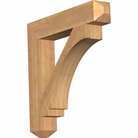 Ekena Millwork 3 1/2"W x 20"D x 32"H Imperial Craftsman Smooth Bracket, Western Red Cedar