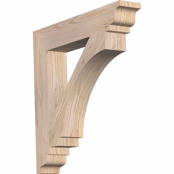 Ekena Millwork 3 1/2"W x 20"D x 32"H Imperial Traditional Smooth Bracket, Douglas Fir